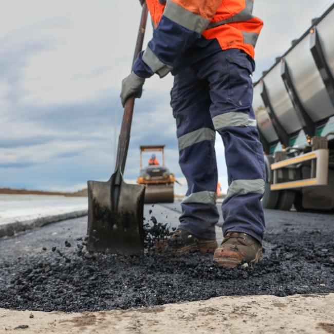Asphalt worker