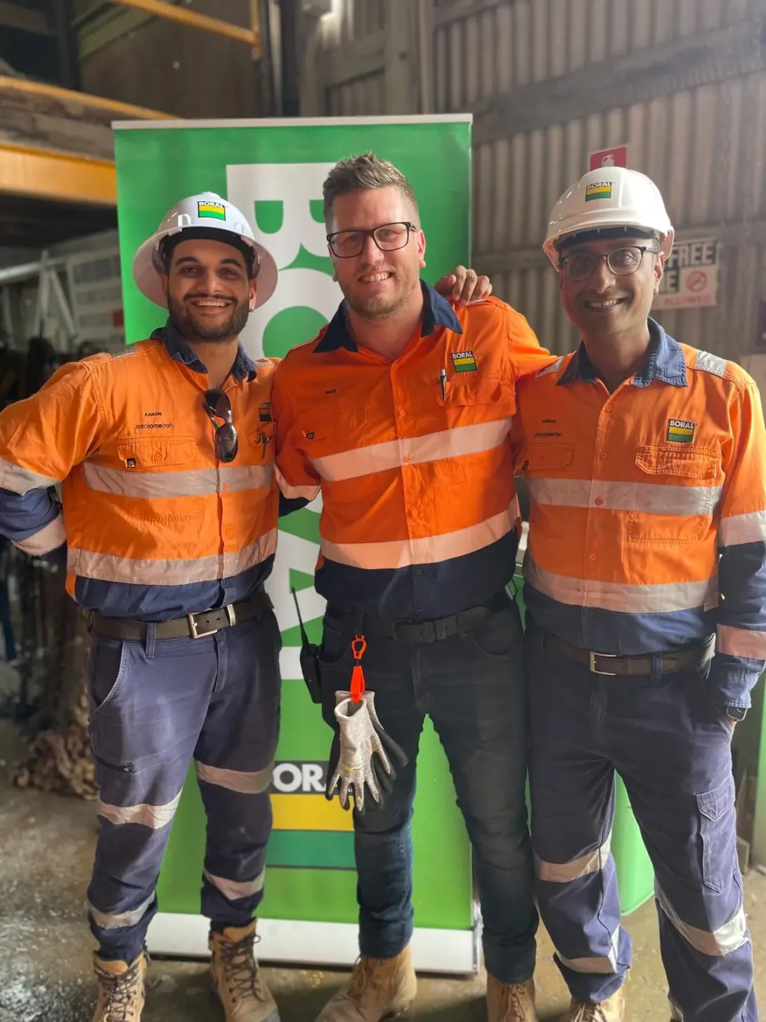 Aaron Fernando with C&Q South team