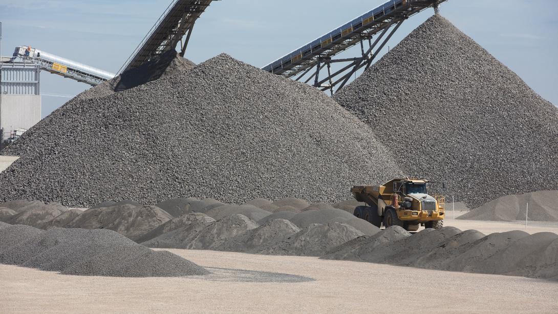Quarry Materials with a haul truck
