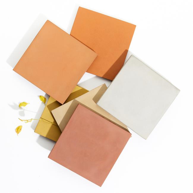 6 tiles of colori coloured concrete