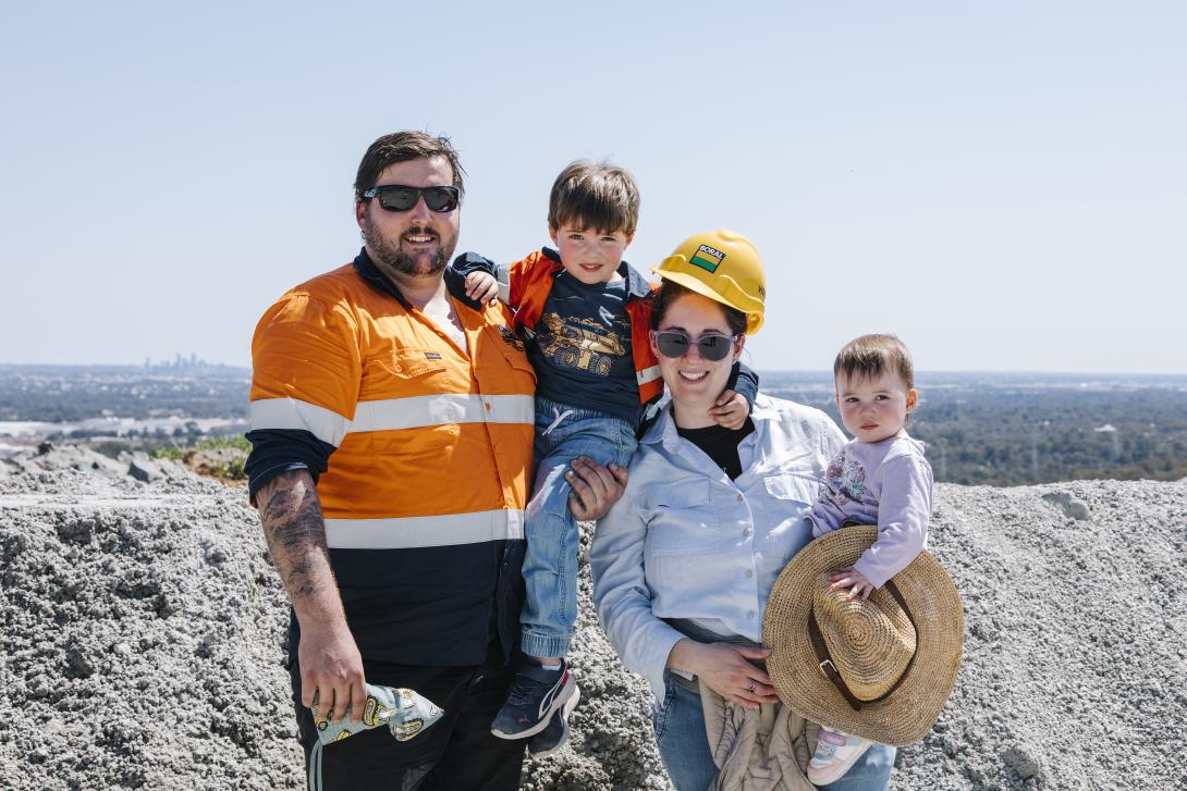 Family at Orange Grove Quarry open day 2025