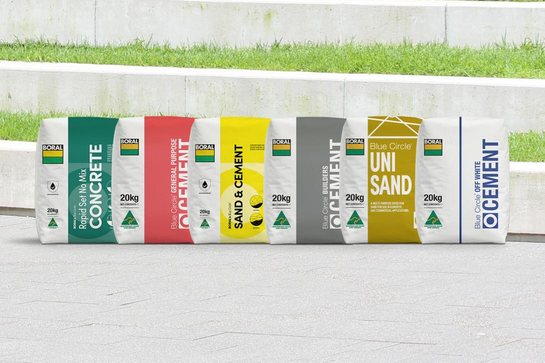 Boral packaged cement bags